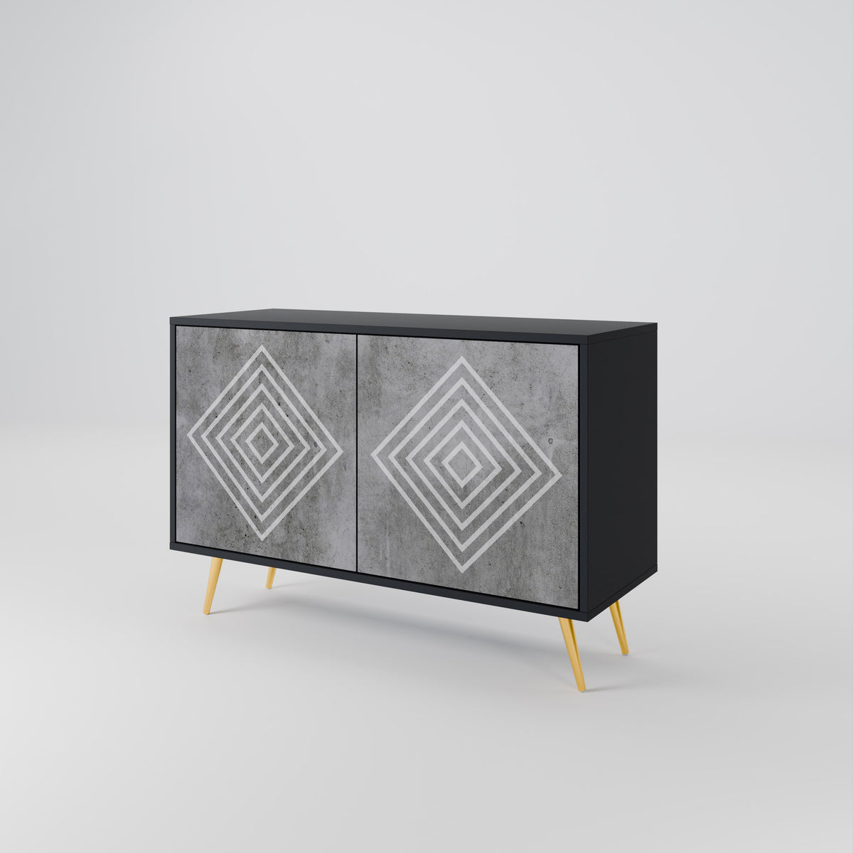POLYGONAL ARTISTRY Aparador de 2 Puertas