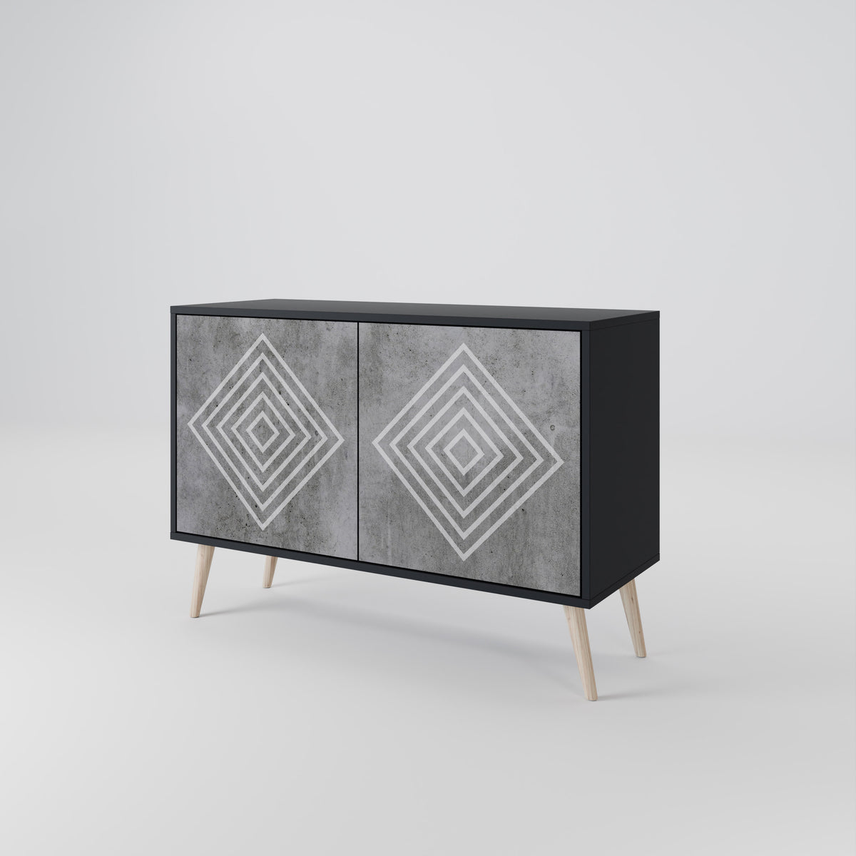POLYGONAL ARTISTRY Aparador de 2 Puertas