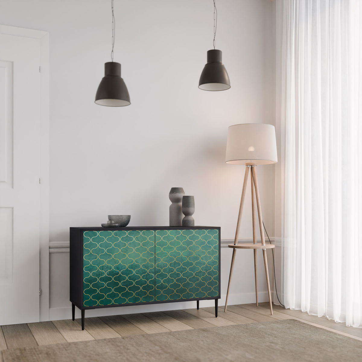 TESSELATED GREENERY Aparador de 2 Puertas
