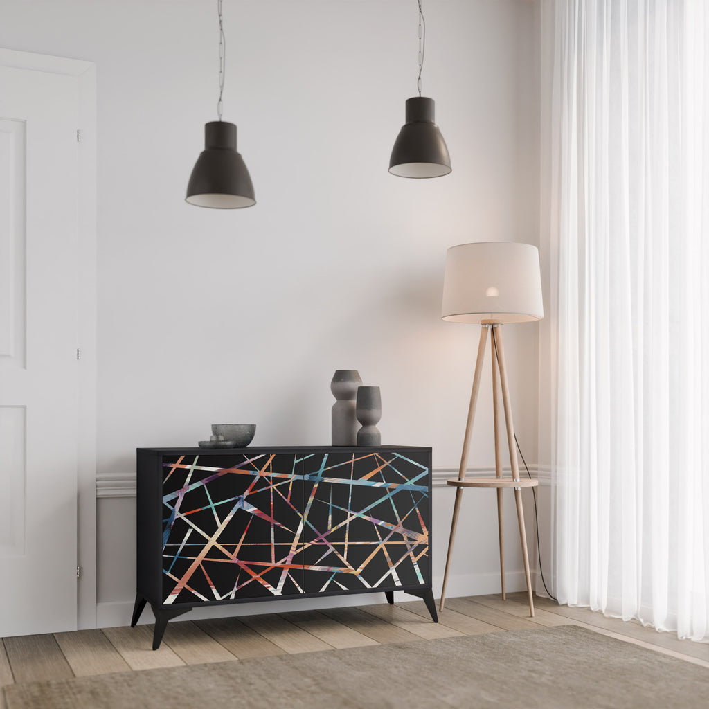 POLYGON VERVE 2-Door Sideboard in Black Finish