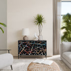 POLYGON VERVE Aparador de 2 Puertas en Acabado Negro