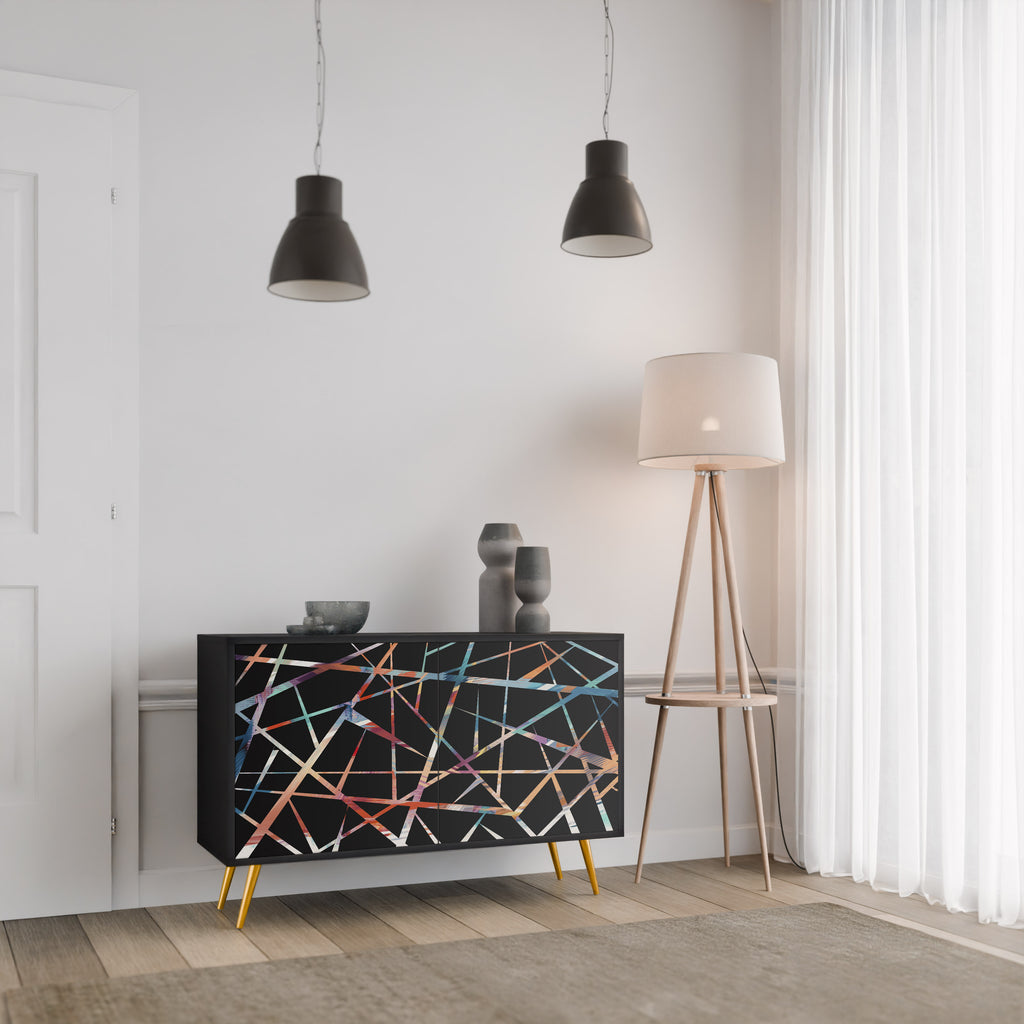 POLYGON VERVE 2-Door Sideboard in Black Finish