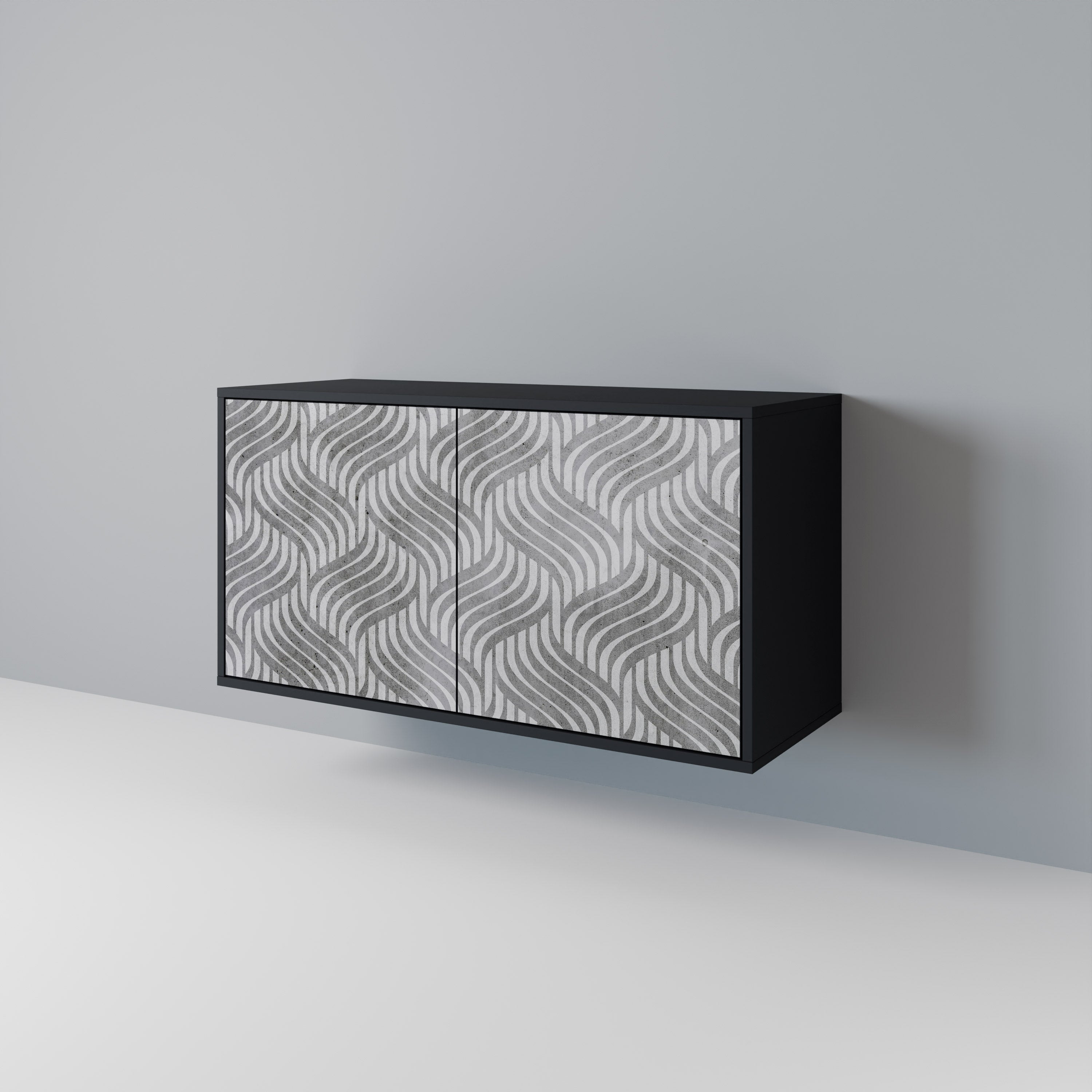 CONCRETE MOVEMENT 2-Door Sideboard in Black Finish