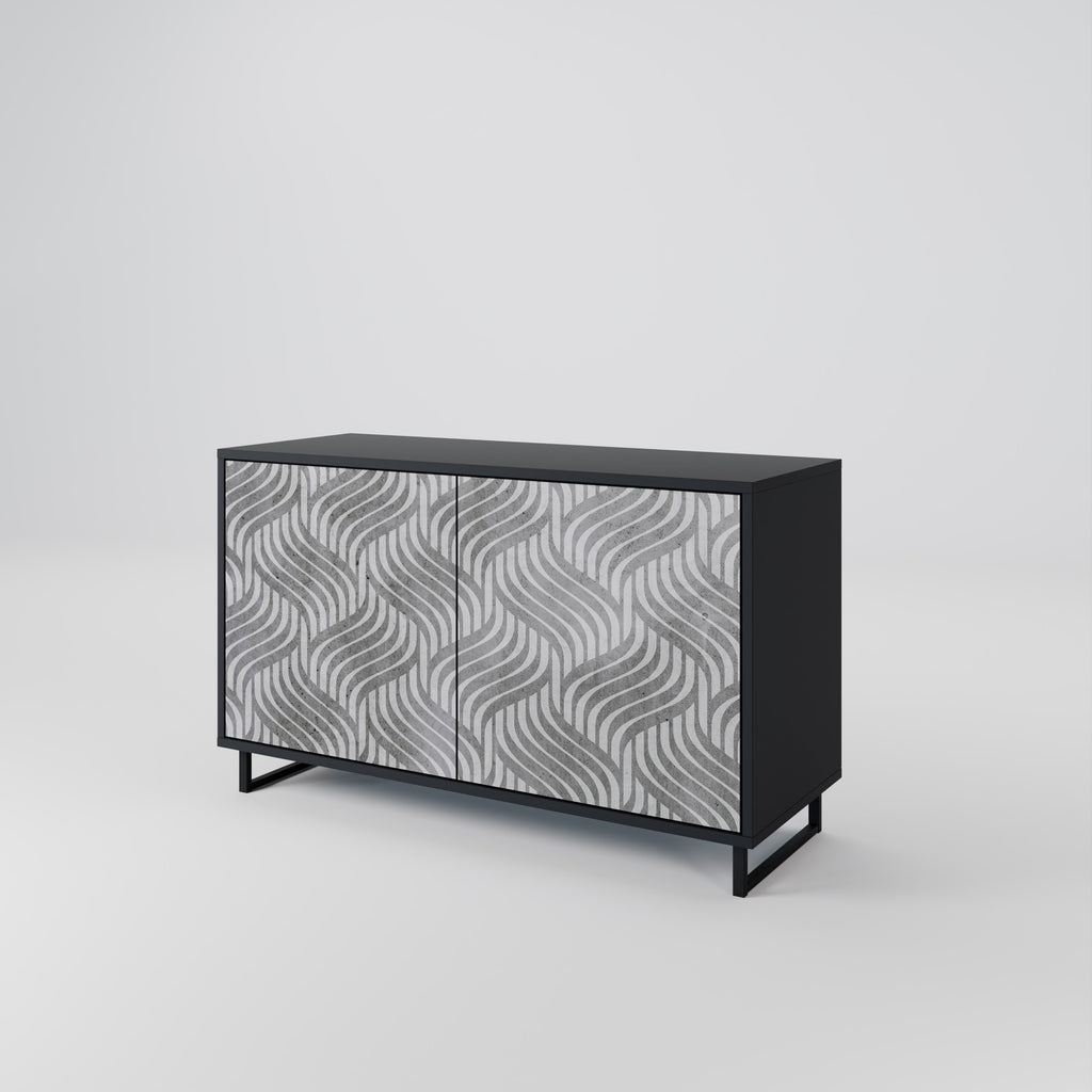 CONCRETE MOVEMENT 2-Door Sideboard in Black Finish