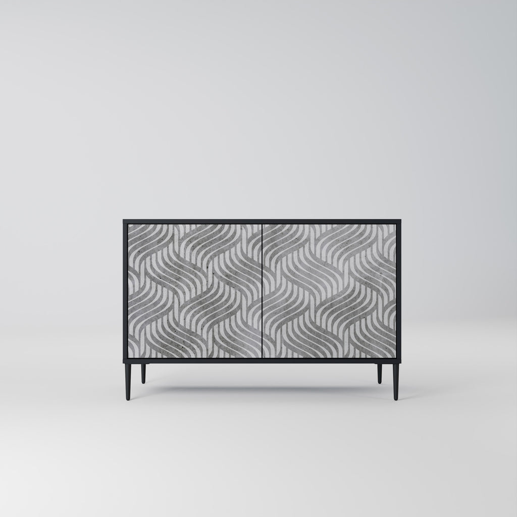 CONCRETE MOVEMENT 2-Door Sideboard in Black Finish