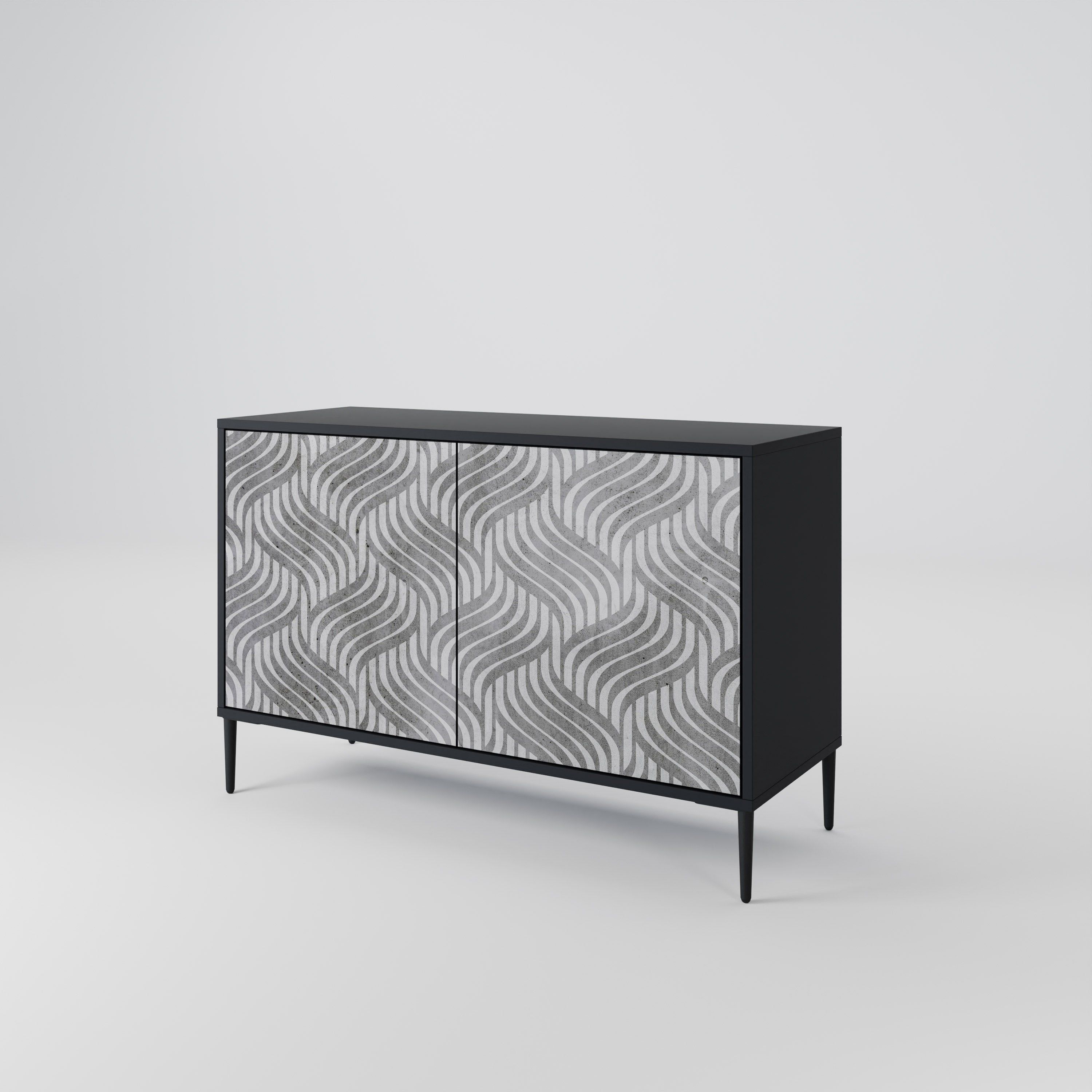 CONCRETE MOVEMENT 2-Door Sideboard in Black Finish