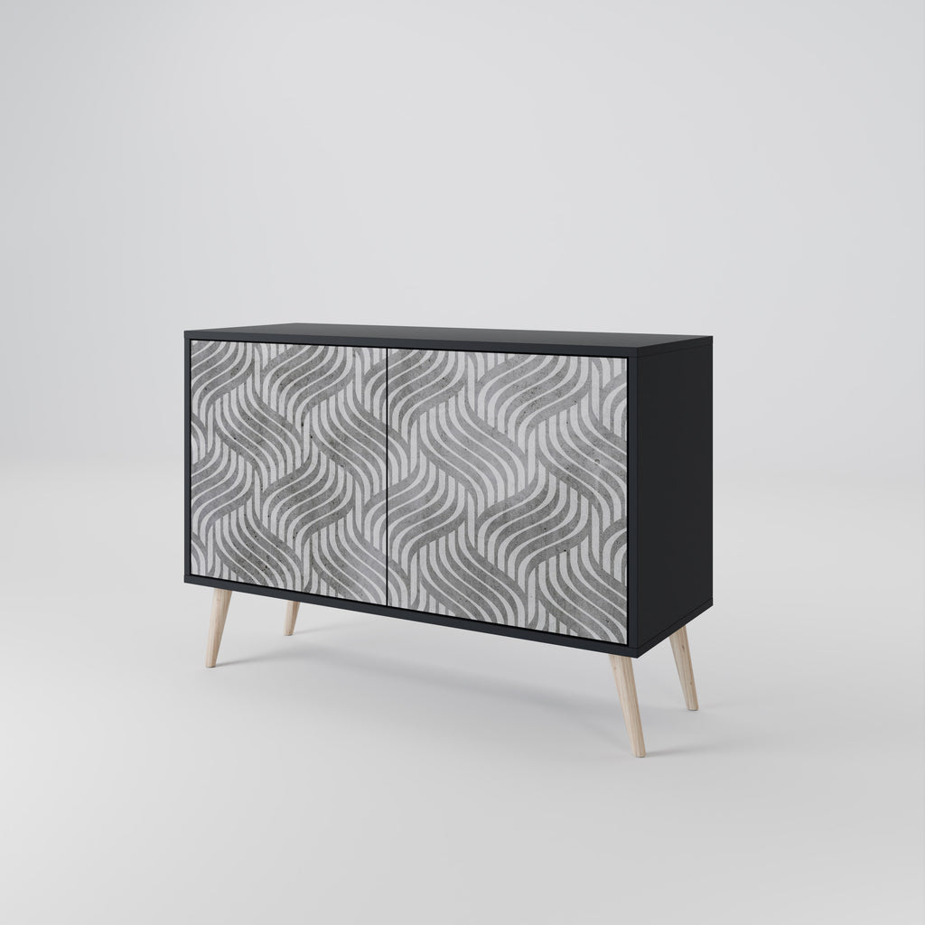 CONCRETE MOVEMENT 2-Door Sideboard in Black Finish