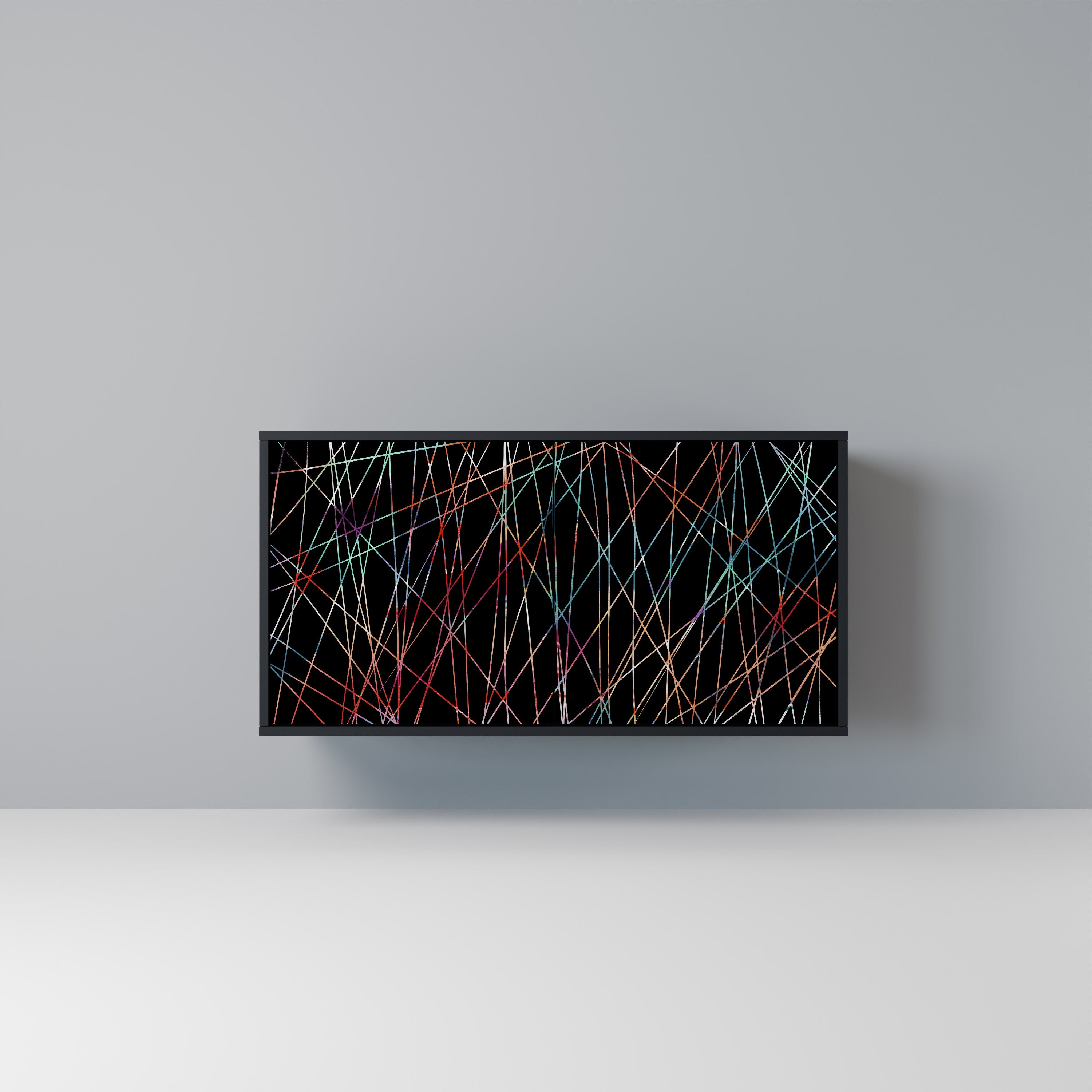 LUMINOUS SNARE 2-Door Sideboard in Black Finish