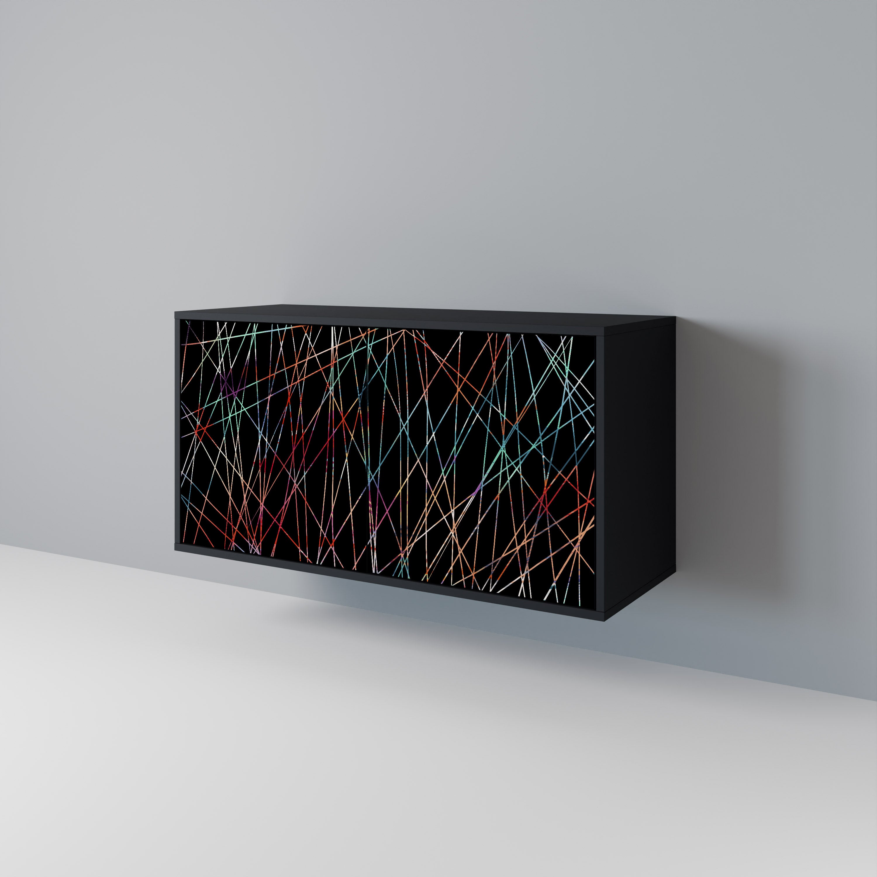 LUMINOUS SNARE 2-Door Sideboard in Black Finish