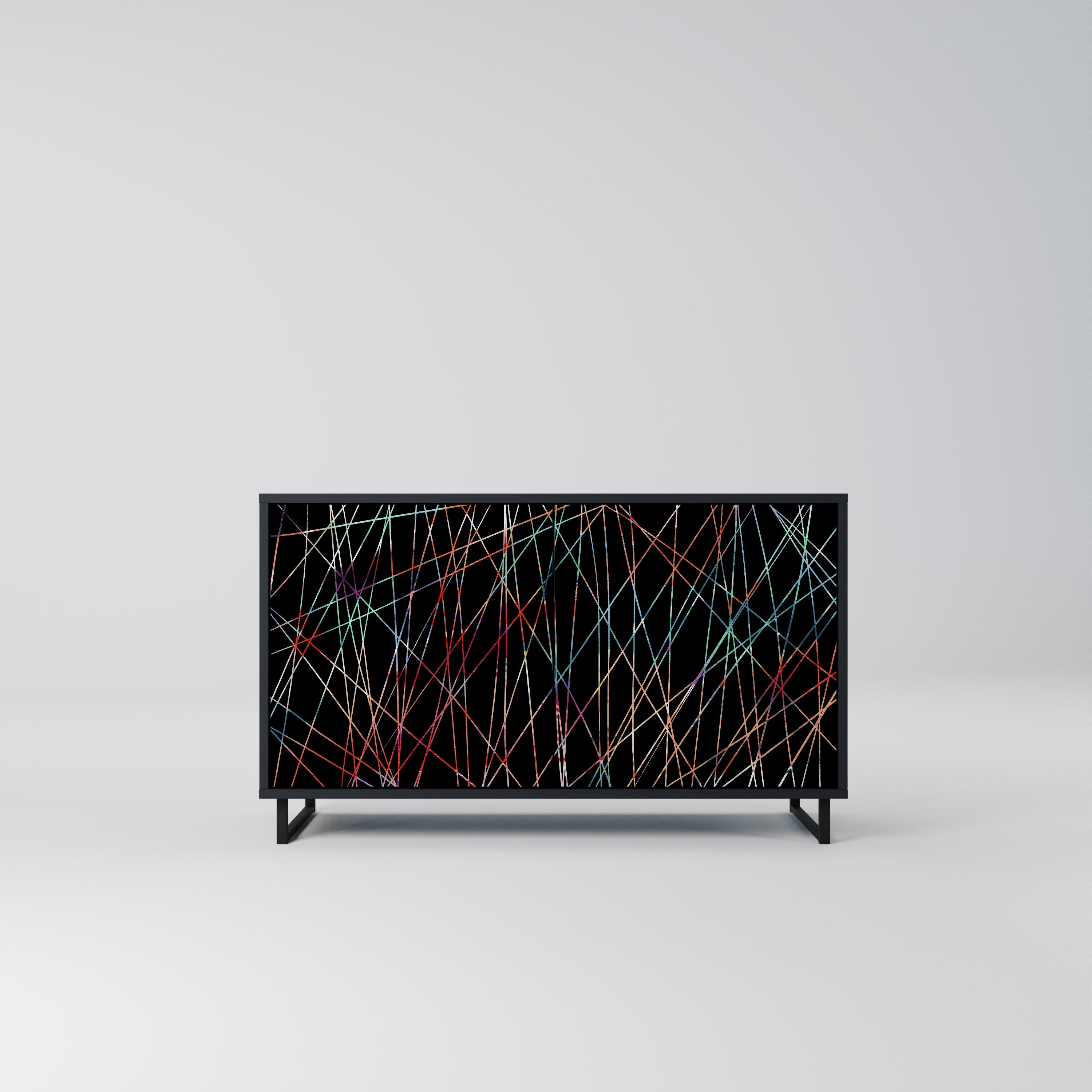LUMINOUS SNARE 2-Door Sideboard in Black Finish