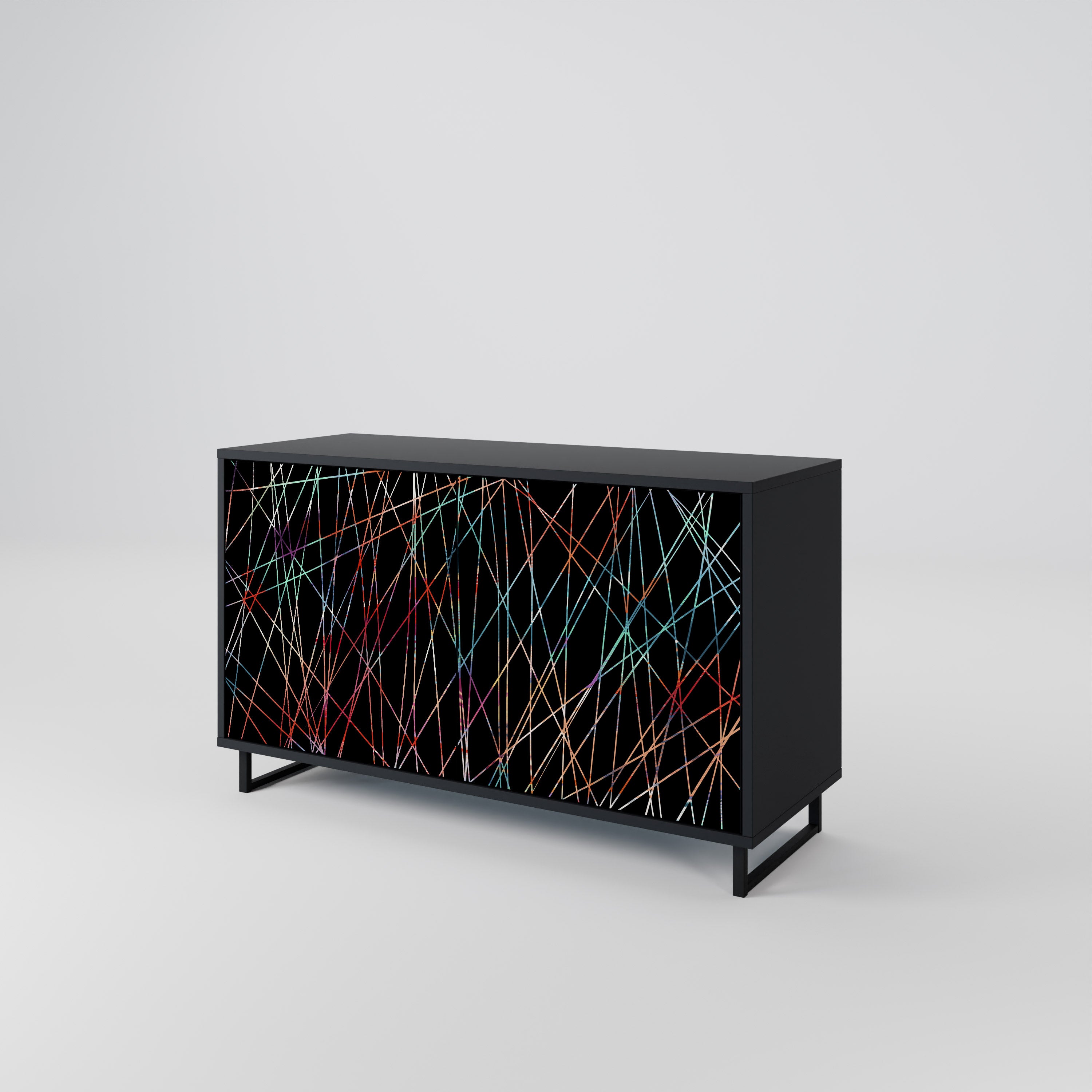 LUMINOUS SNARE 2-Door Sideboard in Black Finish