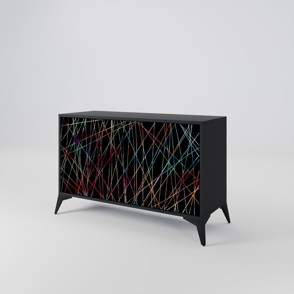 LUMINOUS SNARE 2-Door Sideboard in Black Finish