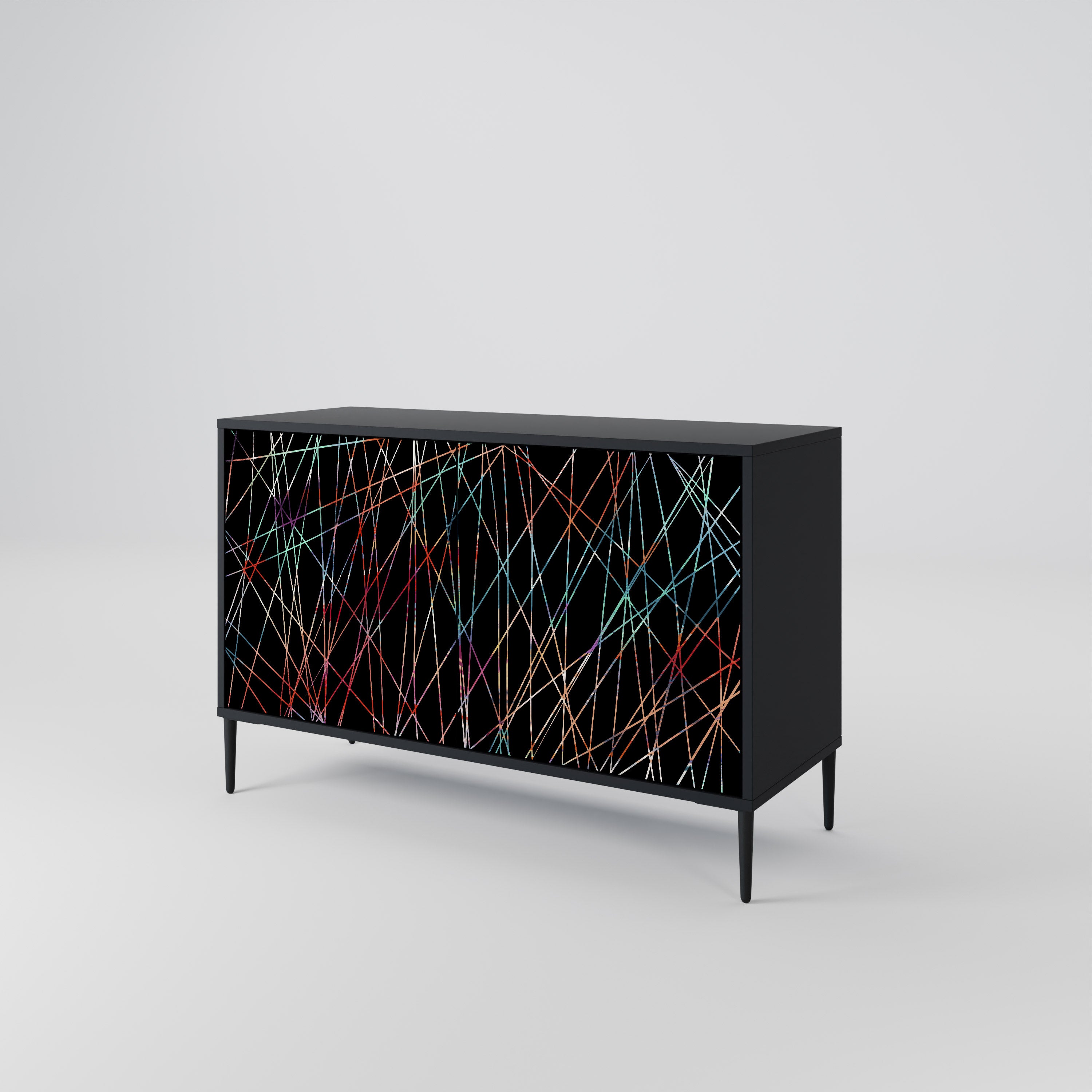 LUMINOUS SNARE 2-Door Sideboard in Black Finish