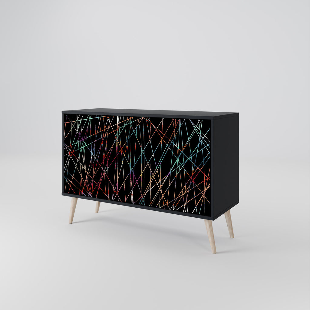 LUMINOUS SNARE 2-Door Sideboard in Black Finish