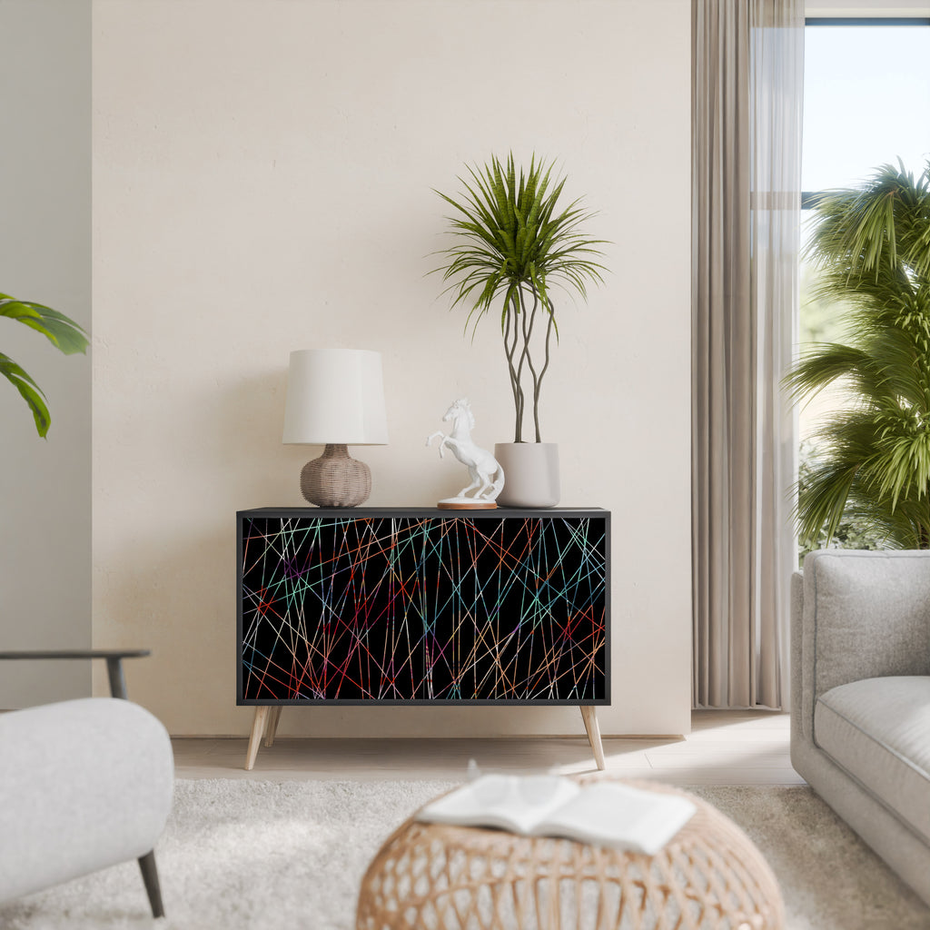 LUMINOUS SNARE 2-Door Sideboard in Black Finish