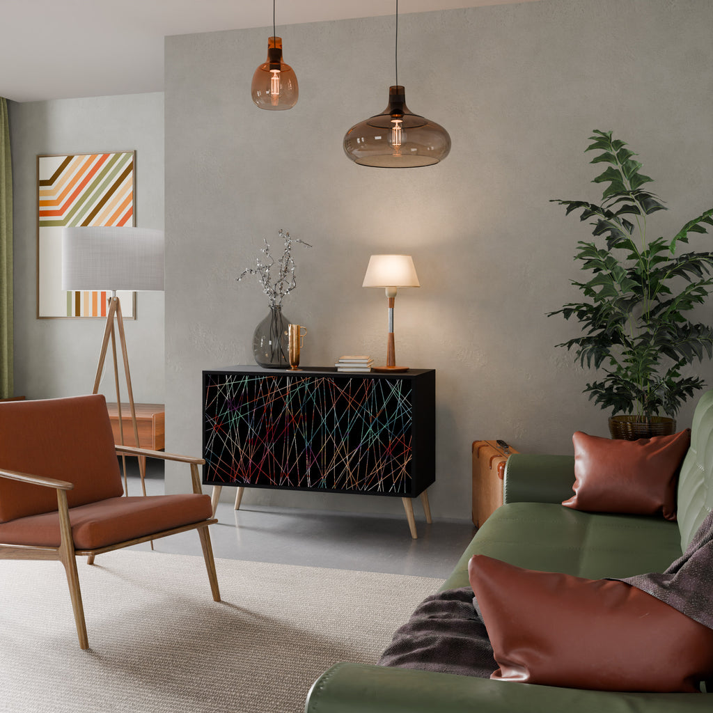 LUMINOUS SNARE 2-Door Sideboard in Black Finish