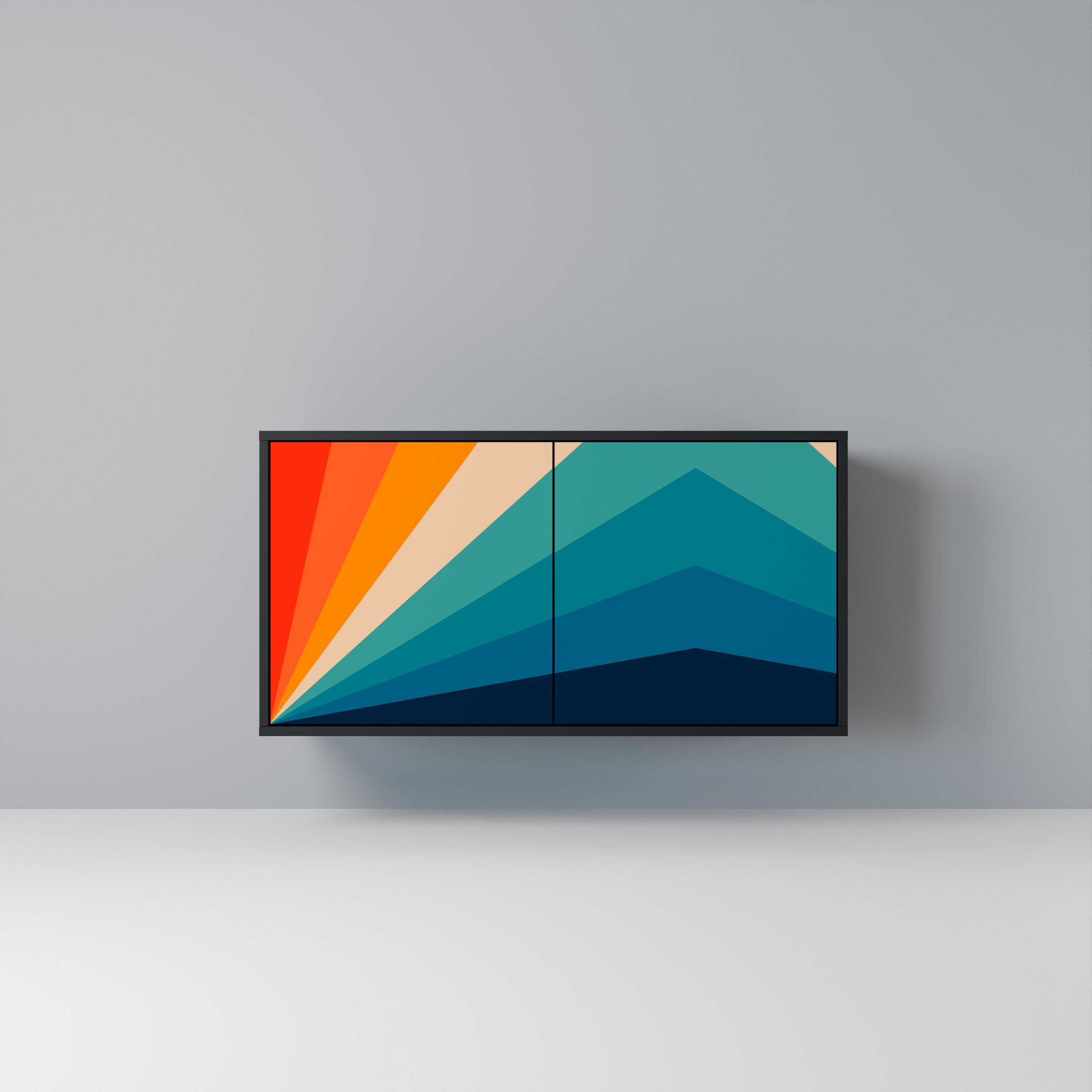 PRISM CONCUSSION 2-Door Sideboard in Black Finish