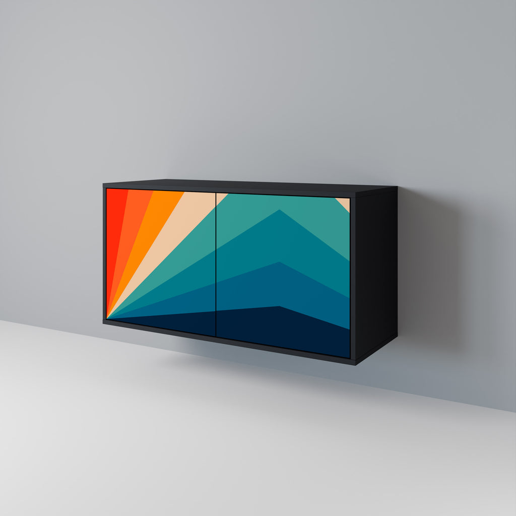 PRISM CONCUSSION 2-Door Sideboard in Black Finish