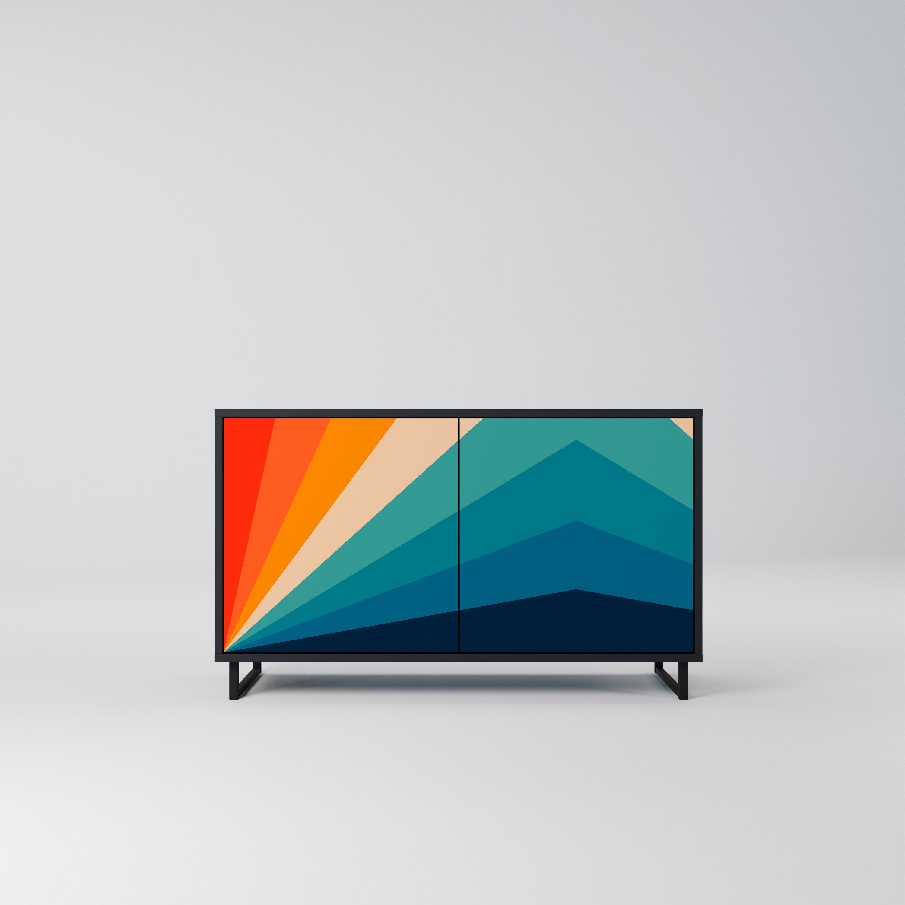 PRISM CONCUSSION 2-Door Sideboard in Black Finish