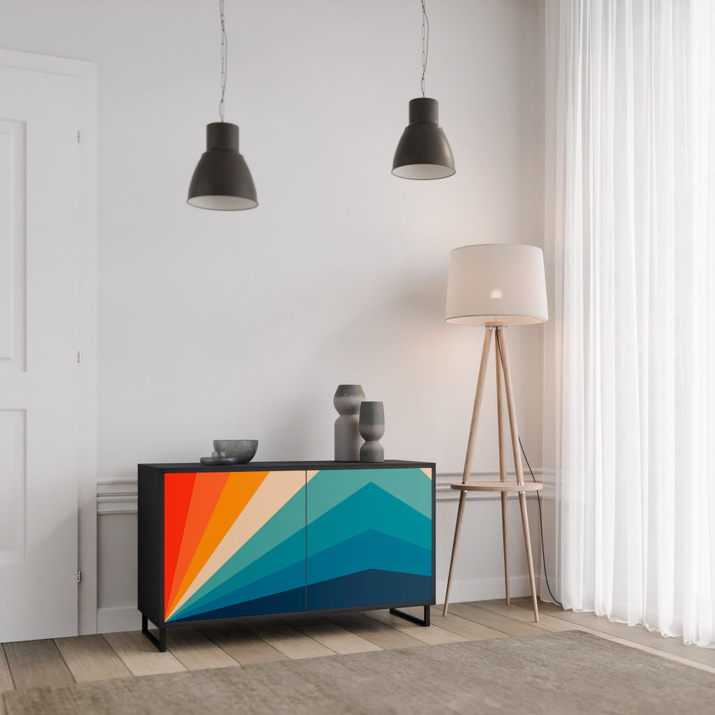 PRISM CONCUSSION 2-Door Sideboard in Black Finish