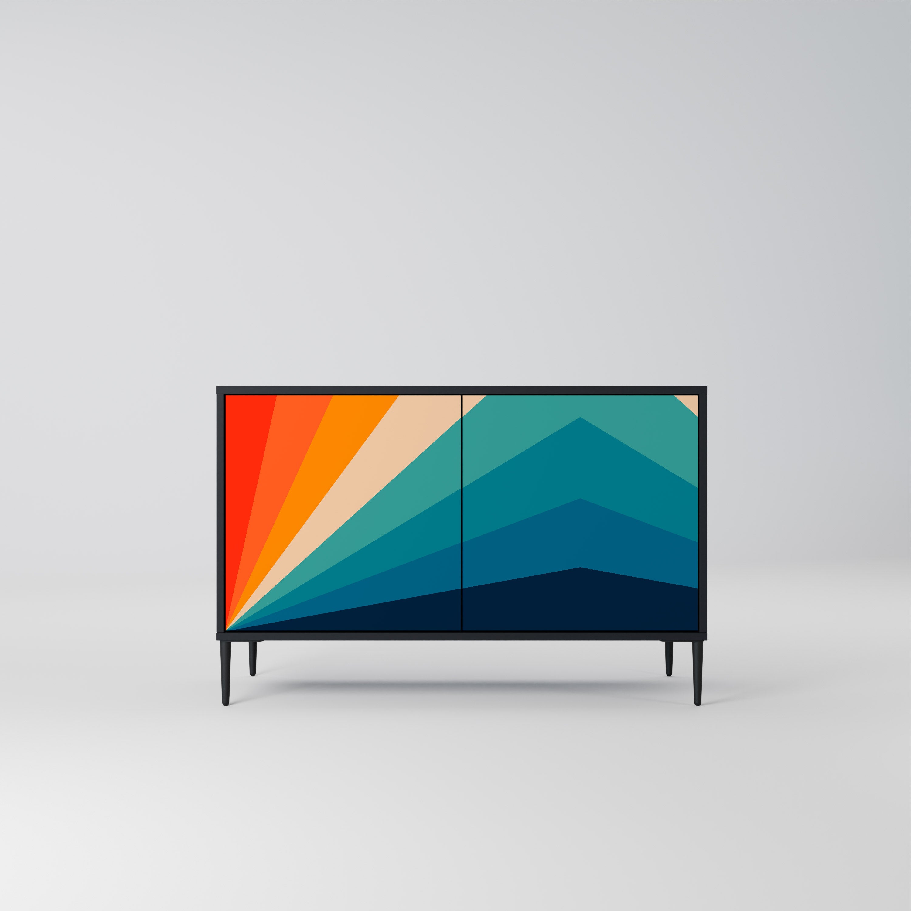 PRISM CONCUSSION 2-Door Sideboard in Black Finish