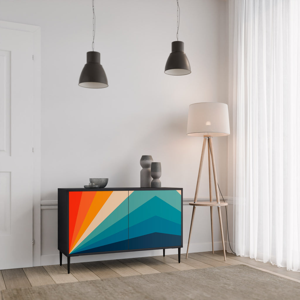 PRISM CONCUSSION 2-Door Sideboard in Black Finish