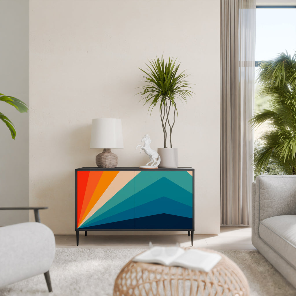 PRISM CONCUSSION 2-Door Sideboard in Black Finish