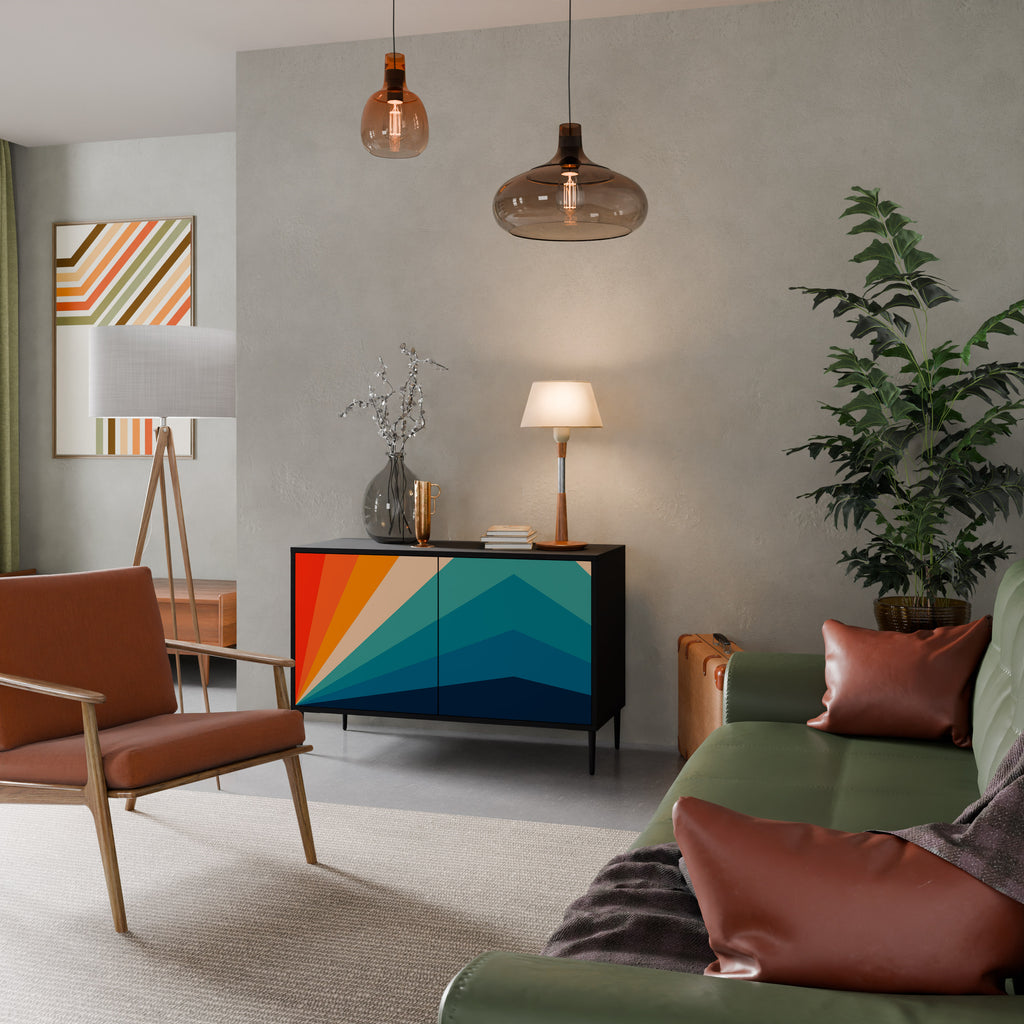 PRISM CONCUSSION 2-Door Sideboard in Black Finish