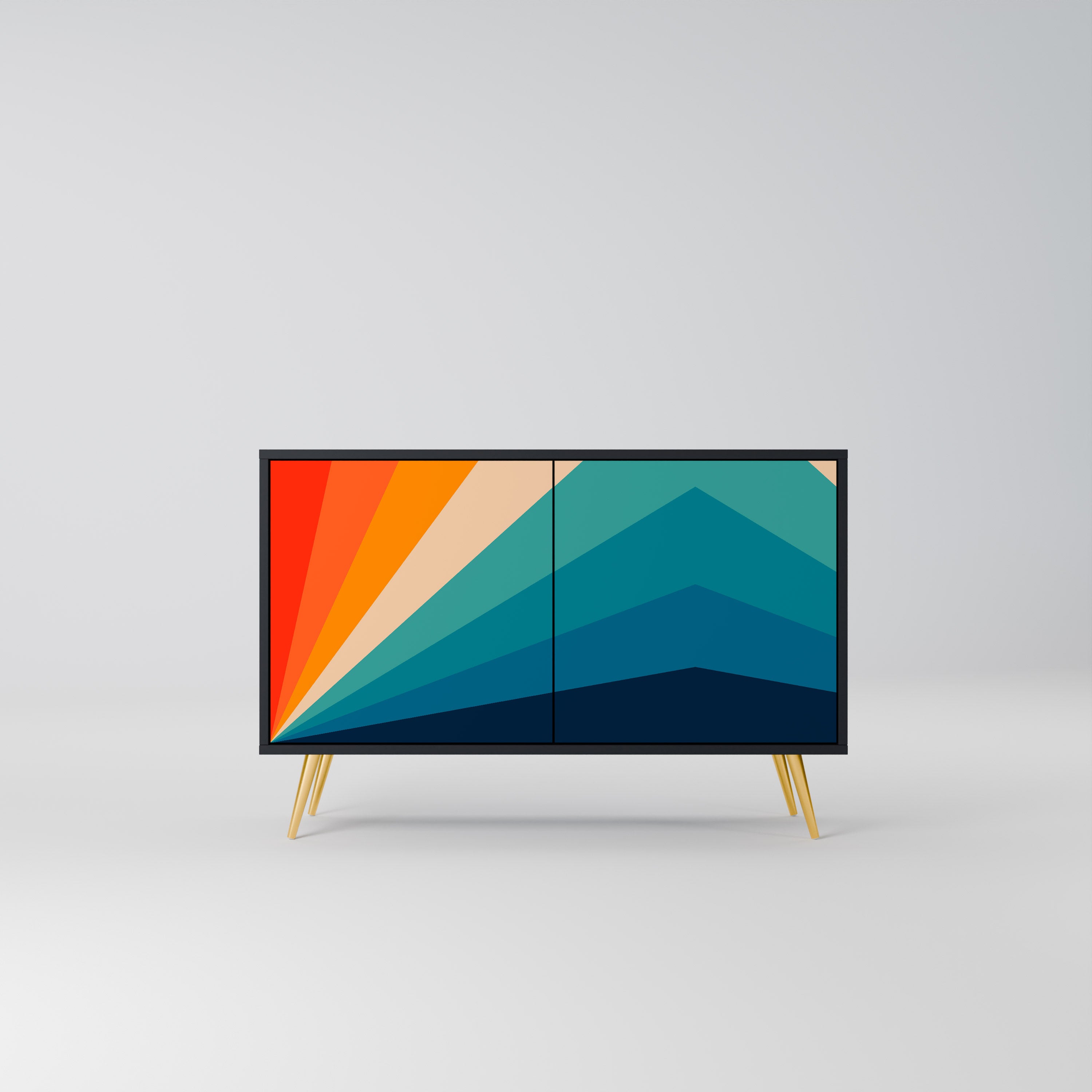 PRISM CONCUSSION 2-Door Sideboard in Black Finish