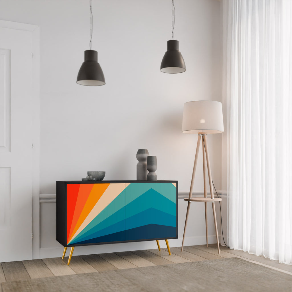 PRISM CONCUSSION 2-Door Sideboard in Black Finish