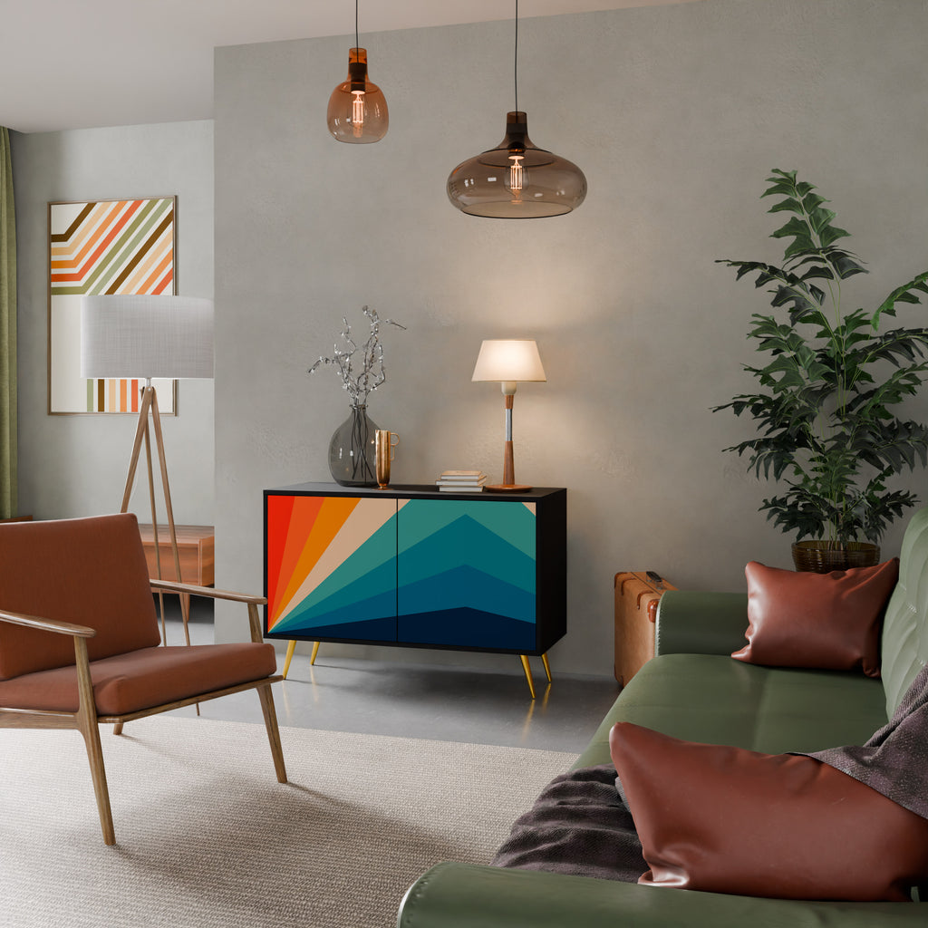 PRISM CONCUSSION 2-Door Sideboard in Black Finish