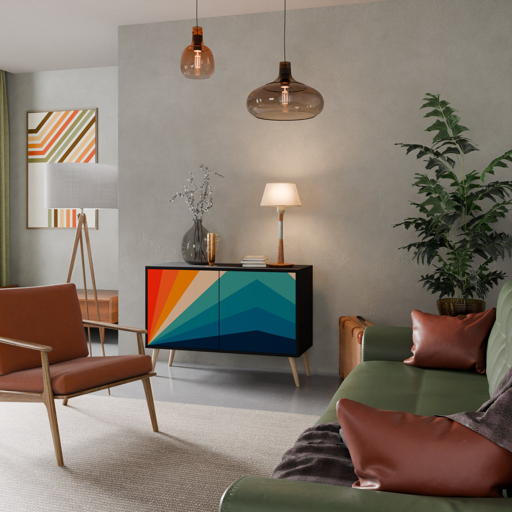 PRISM CONCUSSION 2-Door Sideboard in Black Finish