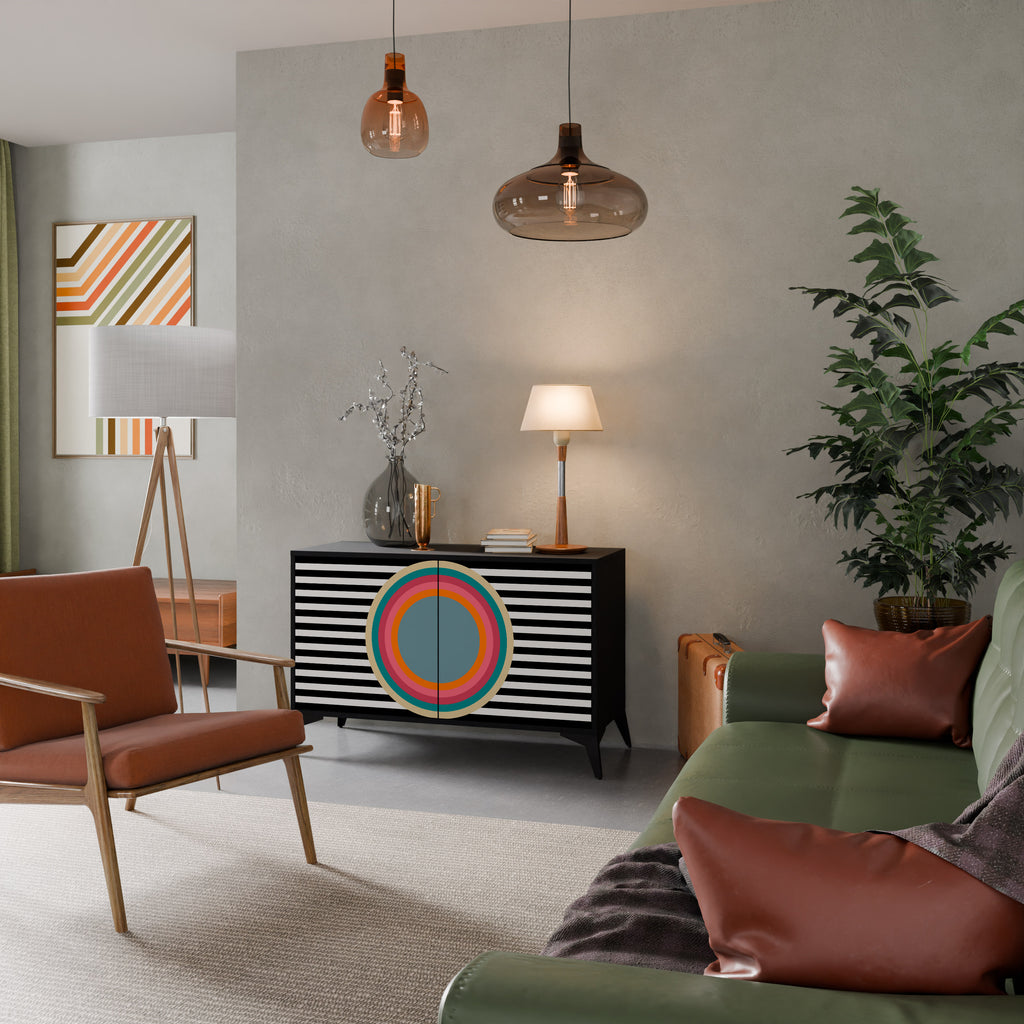 SPECTRA SHOWCASE 2-Door Sideboard in Black Finish