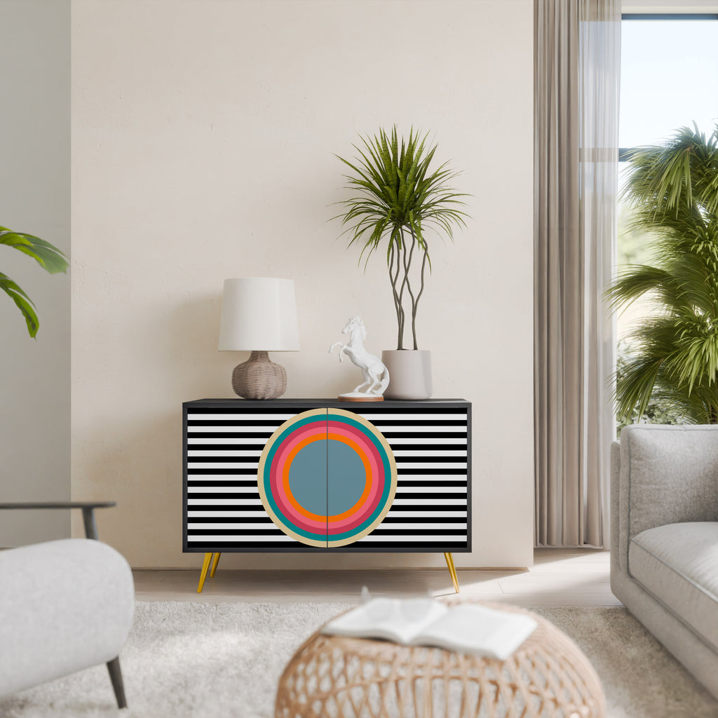 SPECTRA SHOWCASE 2-Door Sideboard in Black Finish