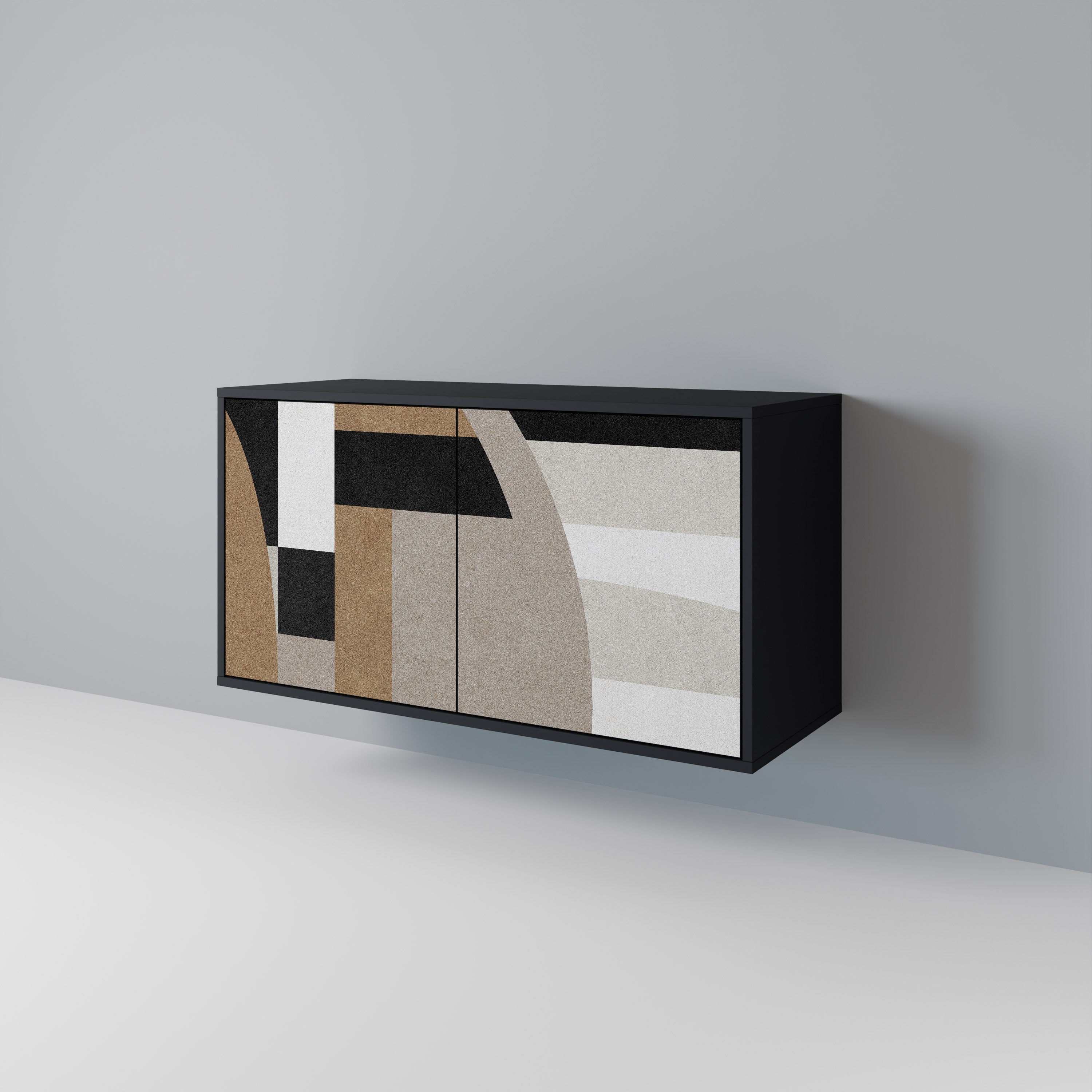 DELICATE MEMENTO 2-Door Sideboard in Black Finish