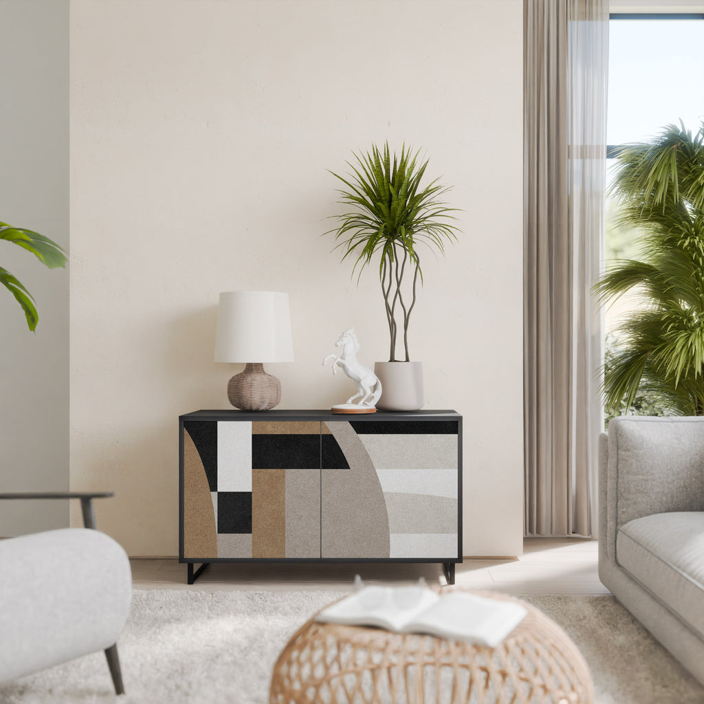 DELICATE MEMENTO 2-Door Sideboard in Black Finish