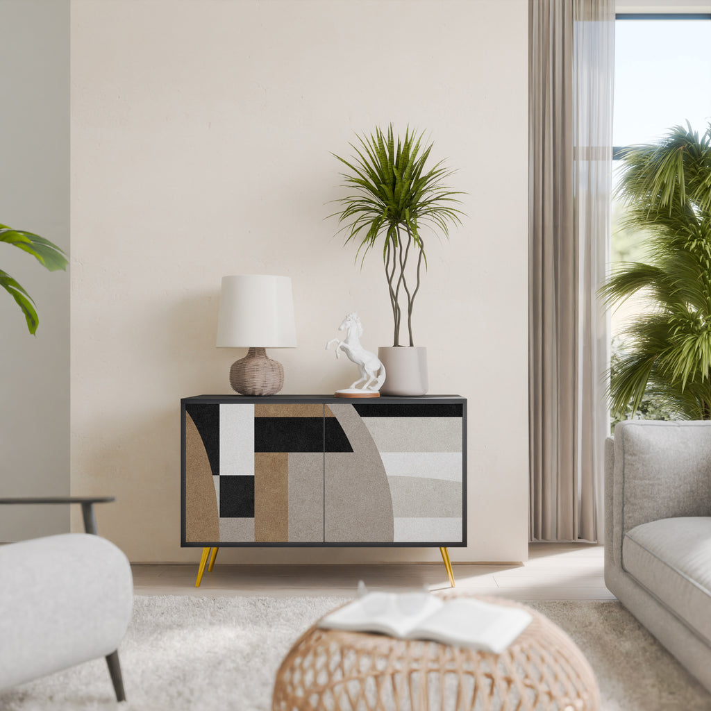 DELICATE MEMENTO 2-Door Sideboard in Black Finish
