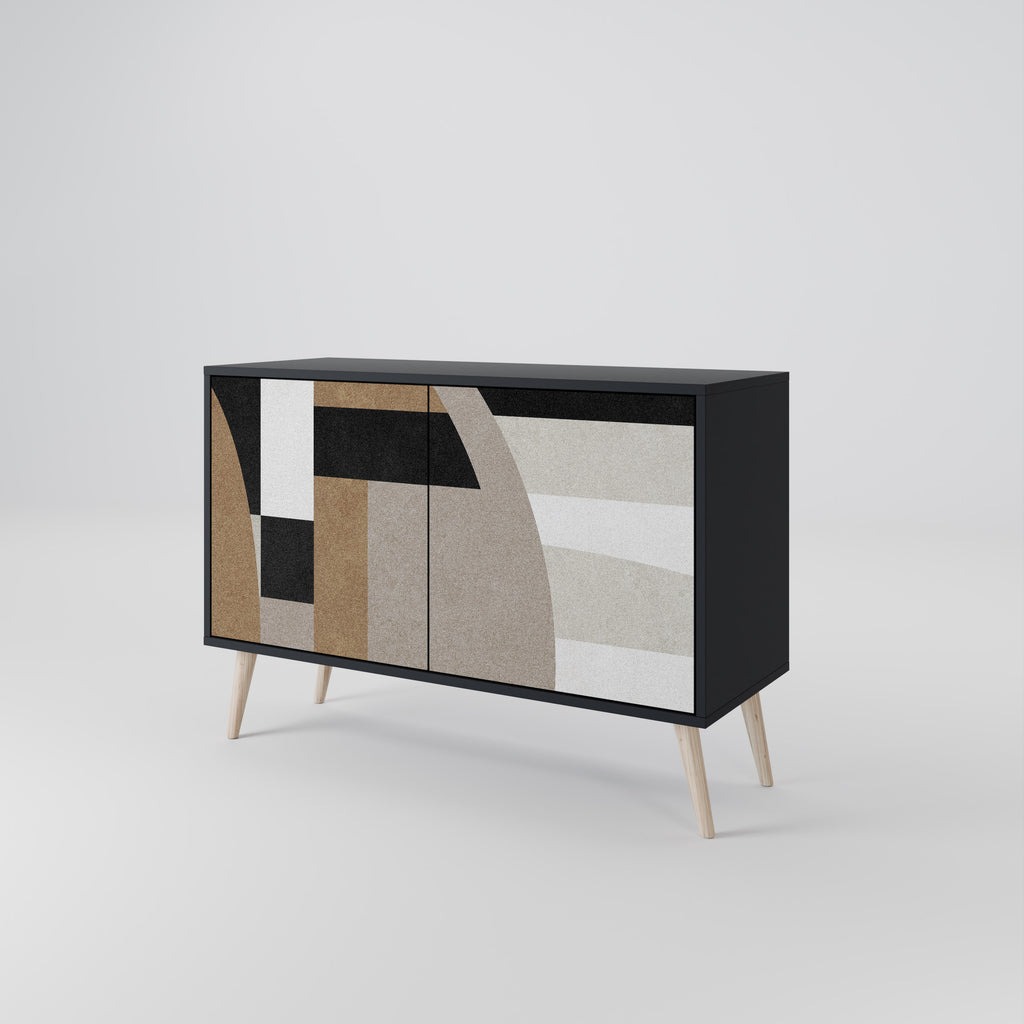 DELICATE MEMENTO 2-Door Sideboard in Black Finish
