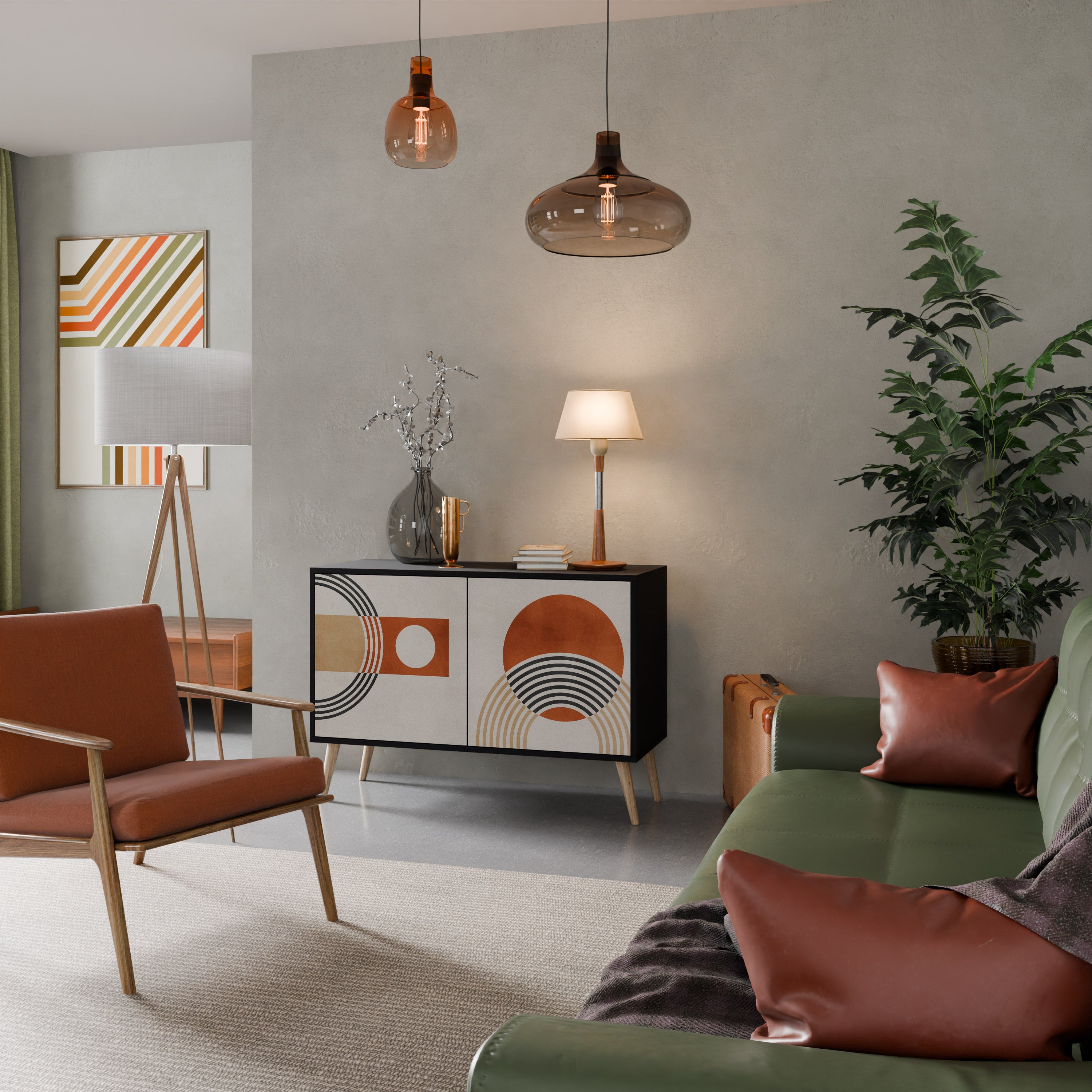 SPACE AROUND 2-Door Sideboard in Black Finish