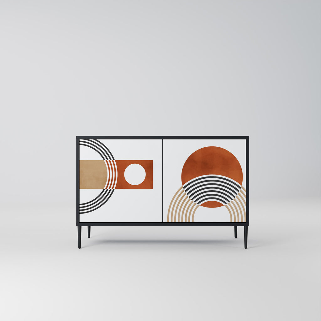 CIRCLE RHYTM 2-Door Sideboard in Black Finish