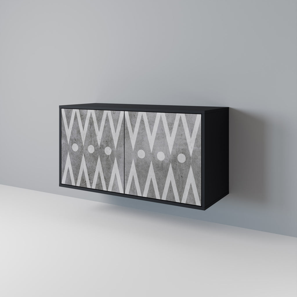 SHARP EDGES 2-Door Sideboard in Black Finish