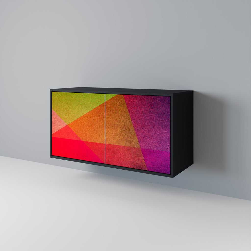 VIVID GEOMETRY 2-Door Sideboard in Black Finish