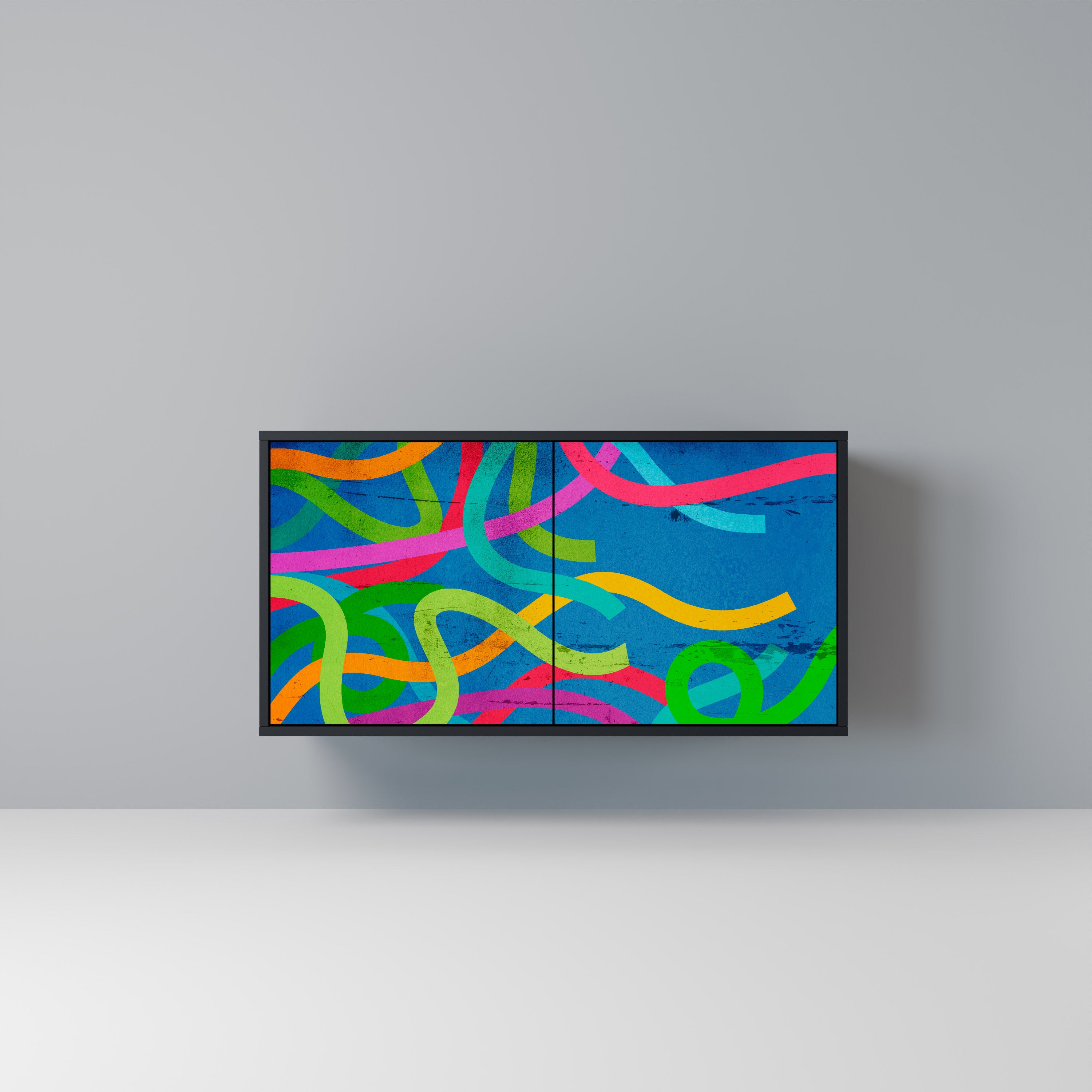 STREAMER TANGLE 2-Door Sideboard in Black Finish