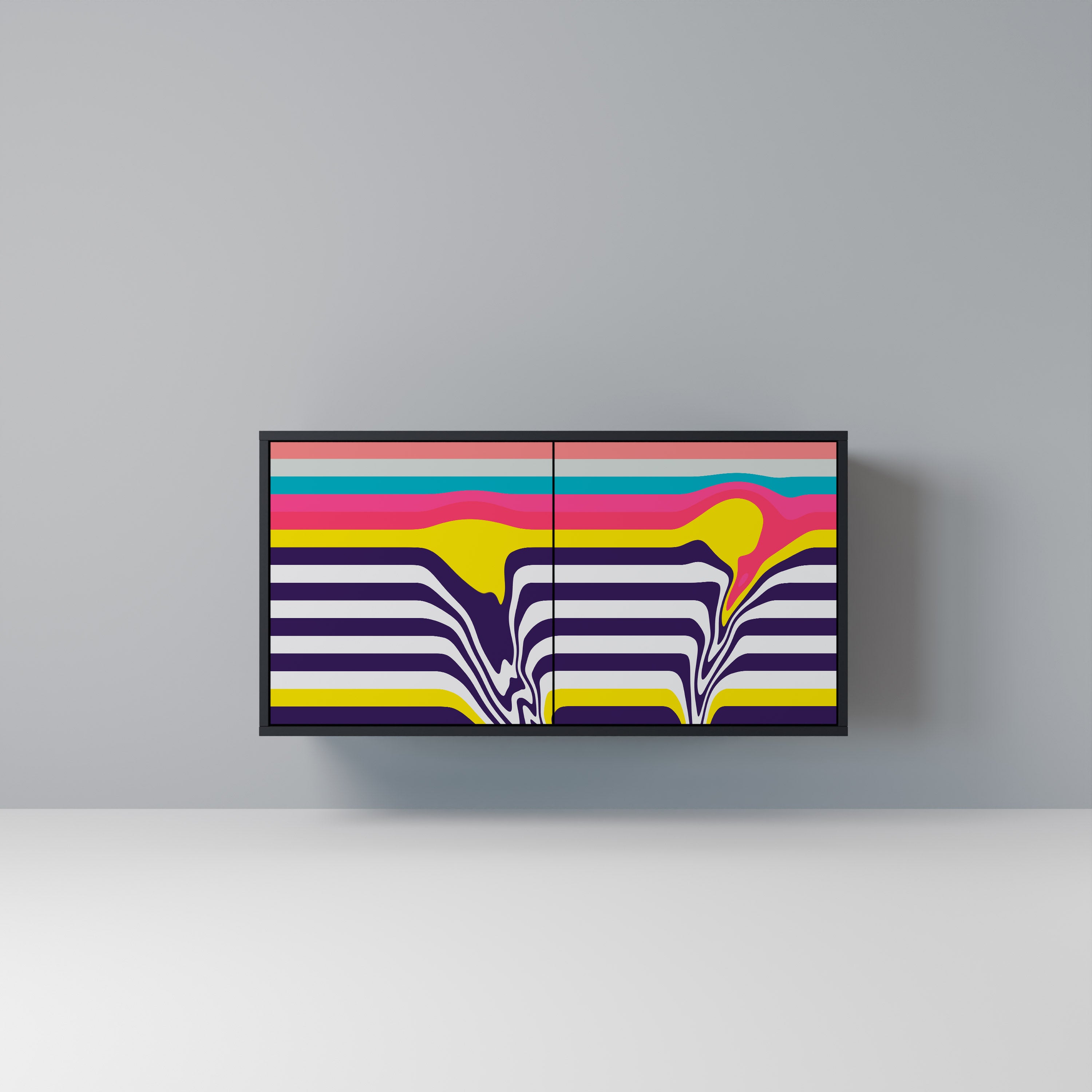 TONE COLLAPSE 2-Door Sideboard in Black Finish