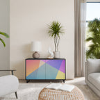 BRIGHT GEOMETRY 2-Door Sideboard in Black Finish