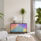 BRIGHT GEOMETRY 2-Door Sideboard in Black Finish