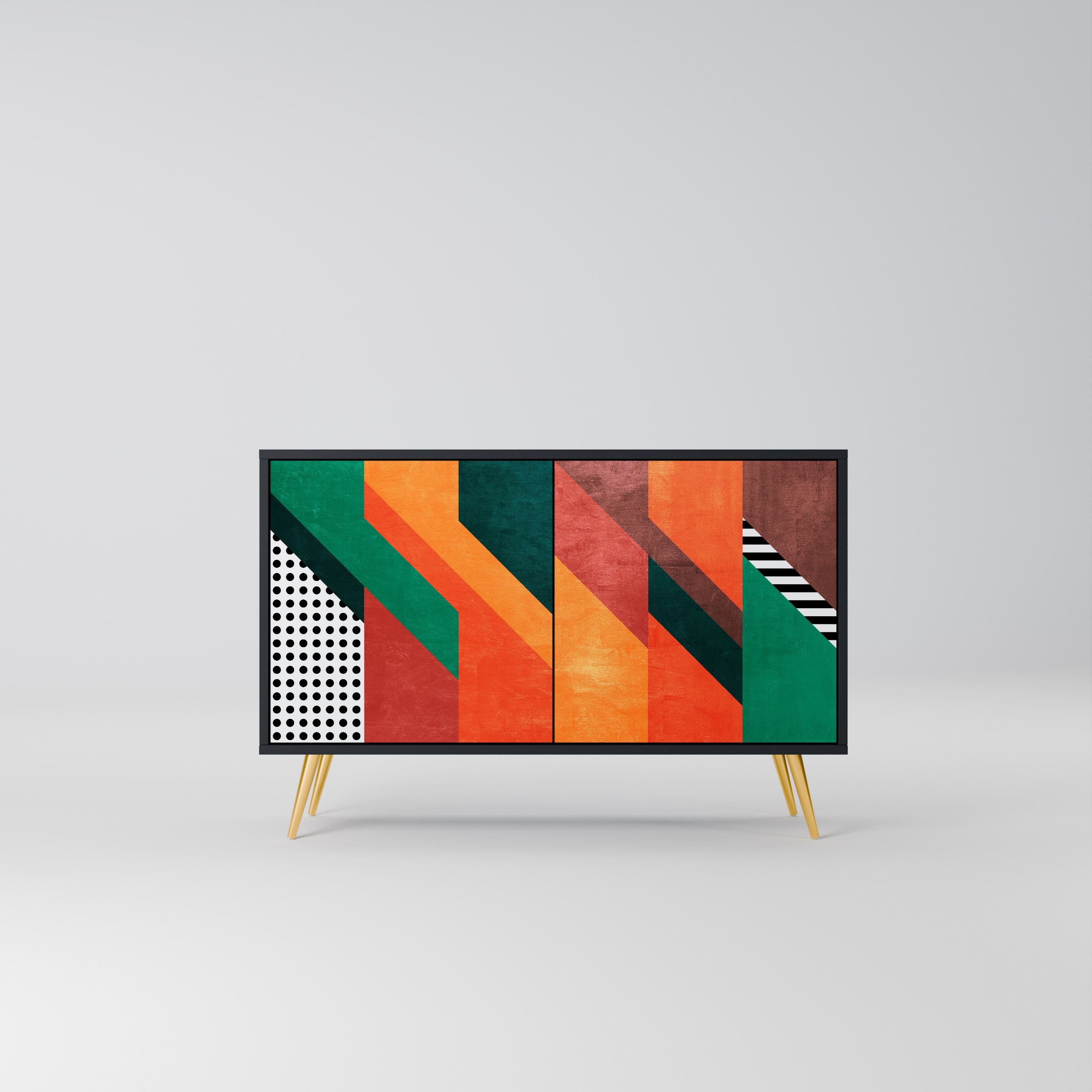 MAKESHIFT ARTISTRY 2-Door Sideboard in Black Finish