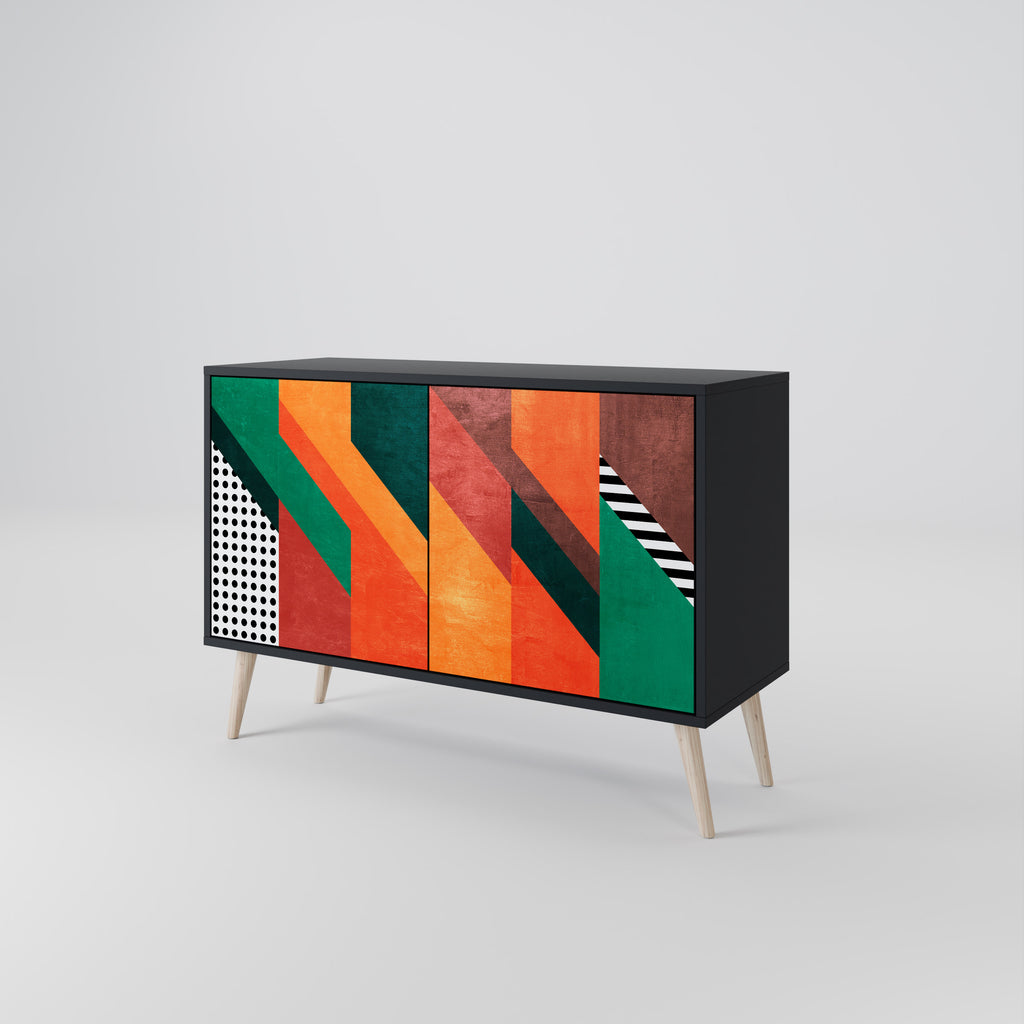 MAKESHIFT ARTISTRY 2-Door Sideboard in Black Finish