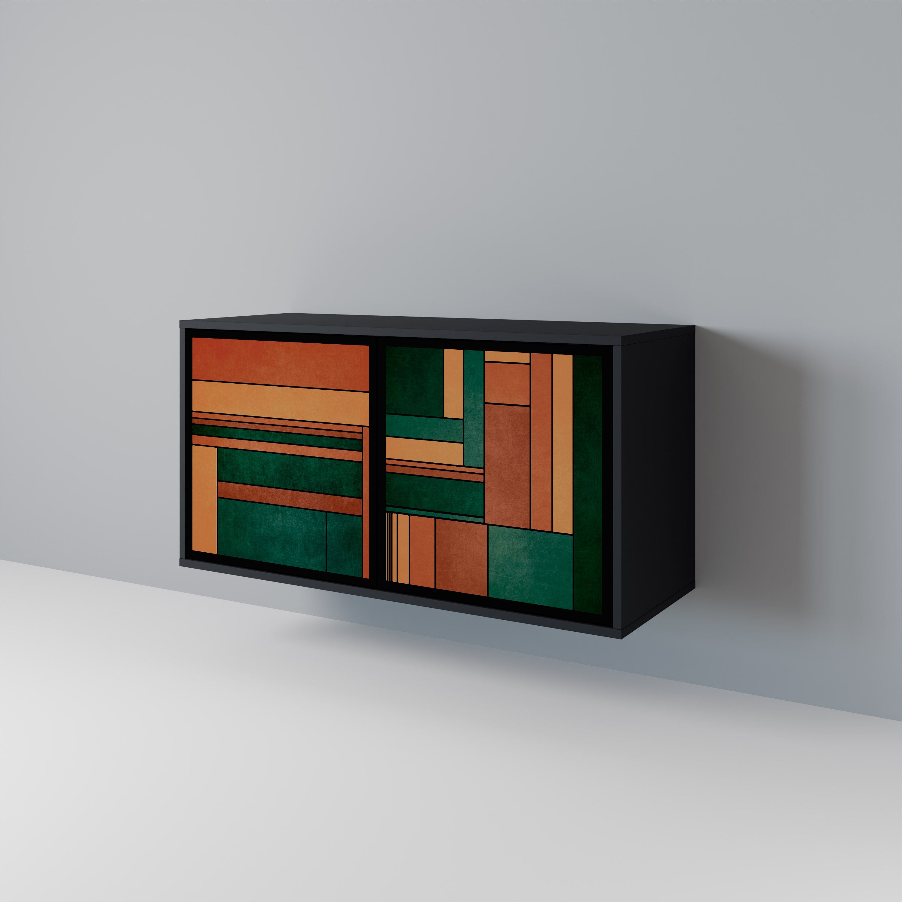 EARTHY FIGURES 2-Door Sideboard in Black Finish