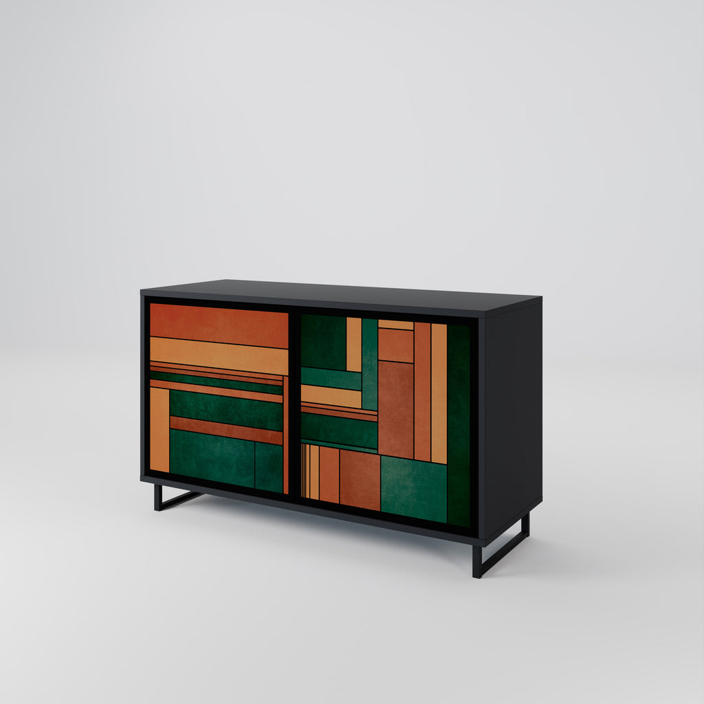 EARTHY FIGURES 2-Door Sideboard in Black Finish